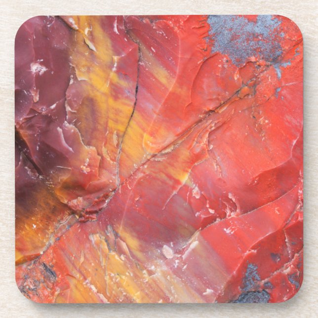 Dessous-de-verre Détail de bois Petrifié rouge, Arizona (Devant)