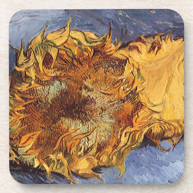 Dessous-de-verre Deux tournesols coupés par Vincent van Gogh (Devant)