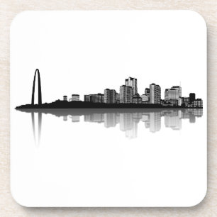 Dessous de verre d'horizon de St Louis (b/w)
