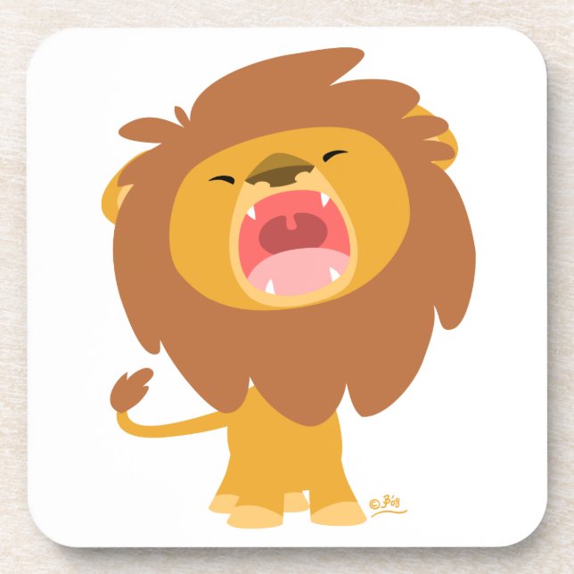 Dessous de verre d'hurlement de lion de bande (Devant)