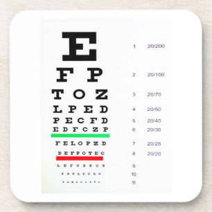 Dessous-de-verre Diagramme d'examen oculaire