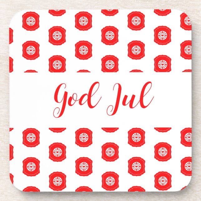 Dessous-de-verre Dieu Joyeux Noël cadeau motif scandinave (Devant)