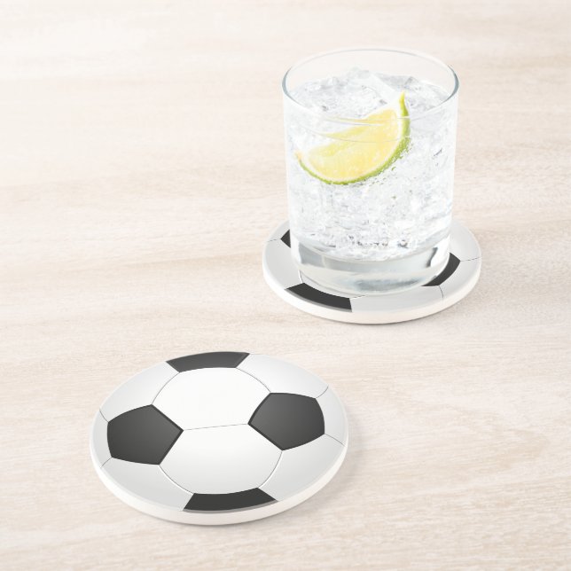 Dessous de verre d'illustration de football de bal (Côté)
