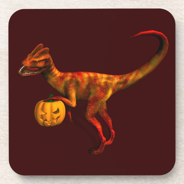 Dessous-de-verre Dilophosaurus d'Halloween (Devant)