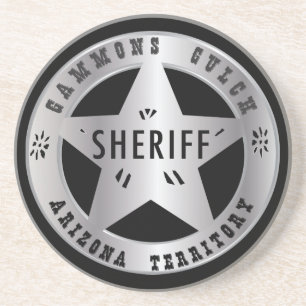 Dessous de verre d'insigne Gammons Gulch Sheriffs