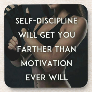 Dessous-de-verre Discipline vs Motivation - Inspiration de gym pour