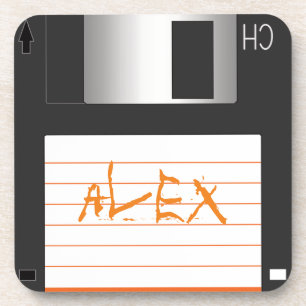 Dessous-de-verre Disques de disquettes de 3,5 pouces avec Étiquett