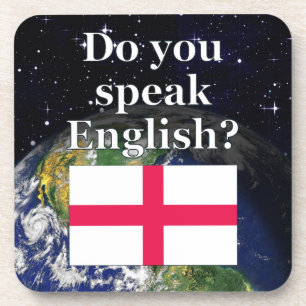 Dessous-de-verre Do you speak English ? Flag & Earth