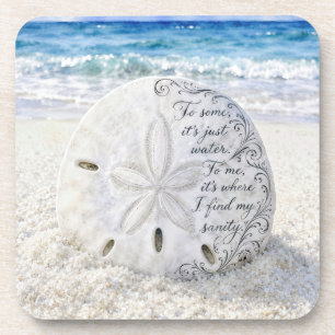 Dessous-de-verre Dollar de Sable avec Citation Inspirante