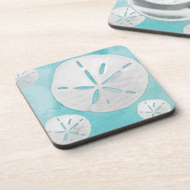 Dessous-de-verre Dollar De Sable Tropical Côte Turquoise (Côté gauche)