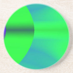 Dessous de verre d'ombre verte Neon