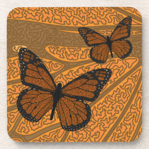 Dessous-de-verre Doodled Monarch Square Coaster