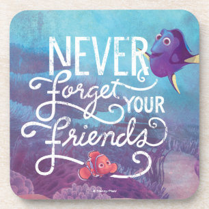 Dessous-de-verre Dory et Nemo  N'oubliez jamais vos amis
