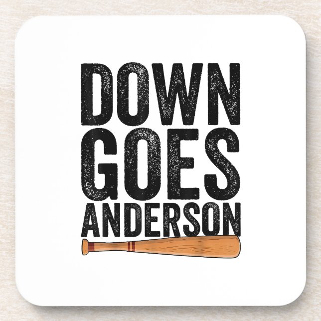 Dessous-de-verre DOWN GOLF ANDERSON FUNNY BASEBALL cadeau ANDERSON (Devant)