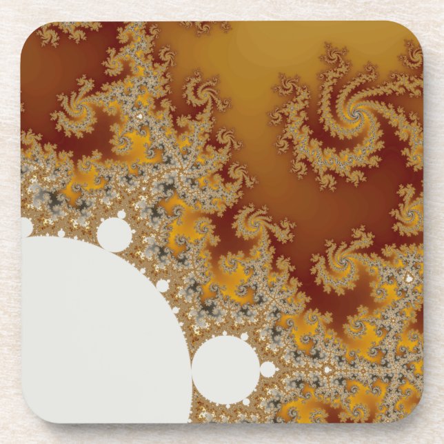 Dessous-de-verre Dragon blanc - Art fractal (Devant)