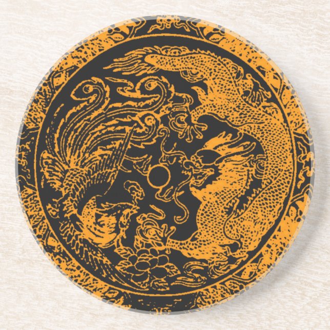 Dessous de verre Dragon et Phoenix (Devant)