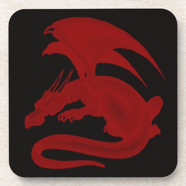 Dessous de verre Dragon Rouge Drakon Maionios (Devant)