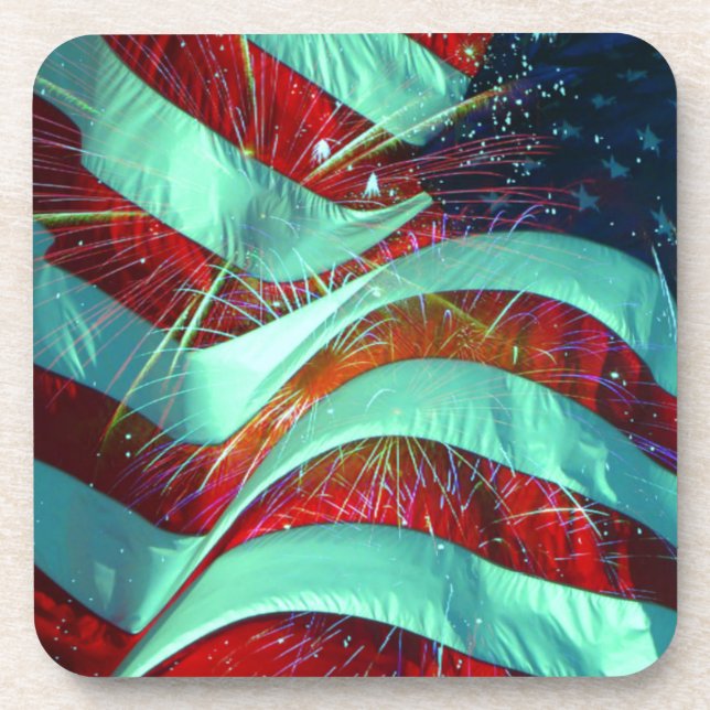 Dessous-de-verre Drapeau américain 4 juillet (Devant)