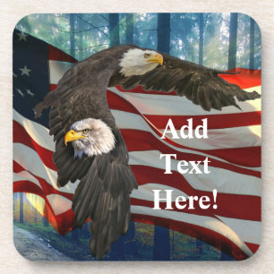 Dessous-de-verre Drapeau américain Bald Eagle