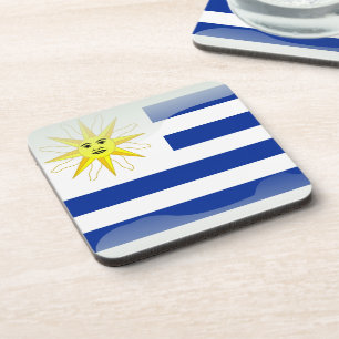 Dessous-de-verre Drapeau brillant de l'Uruguay