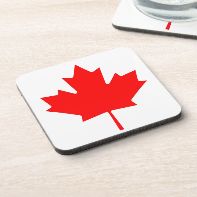 Dessous-de-verre Drapeau canadien Feuille d'érable (Côté gauche)