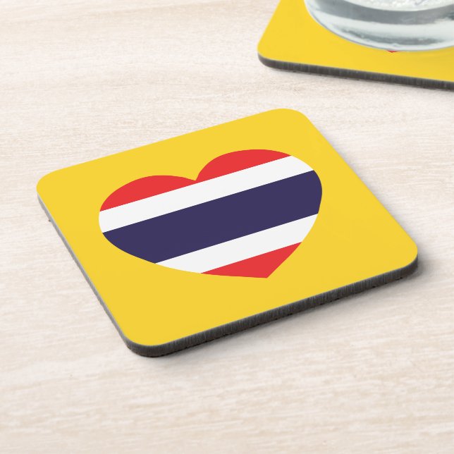 Dessous-de-verre Drapeau cardiaque en Thaïlande (Côté gauche)
