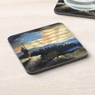 Dessous-de-verre Drapeau céleste américain dans le ciel, Guerre civ