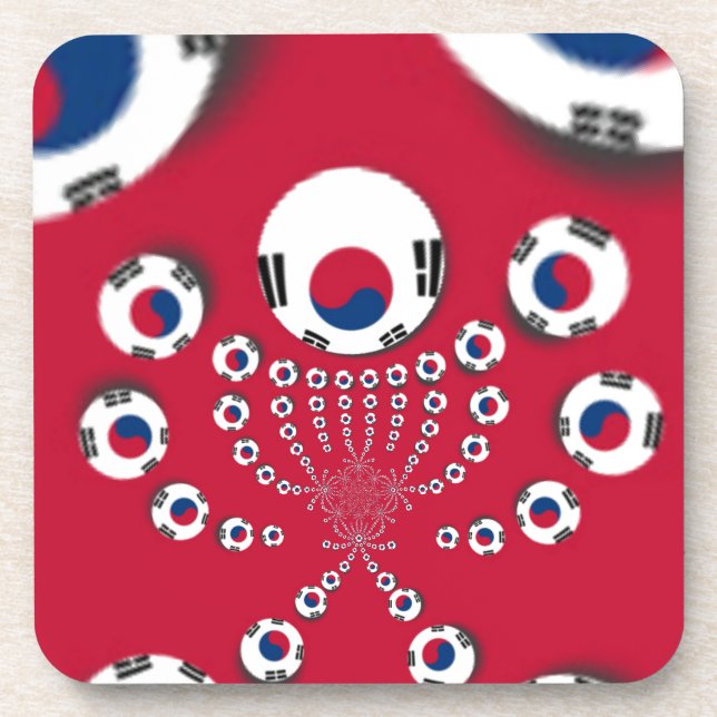 Dessous-de-verre Drapeau Corée du Sud Kaleidoscope (Devant)