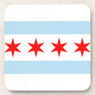 Dessous-de-verre Drapeau de Chicago, Illinois Beverage Coaster