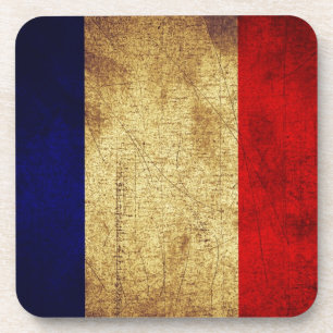 Dessous-de-verre Drapeau de France à Grunge