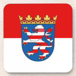 Dessous-de-verre Drapeau de Hesse Beverage Coaster