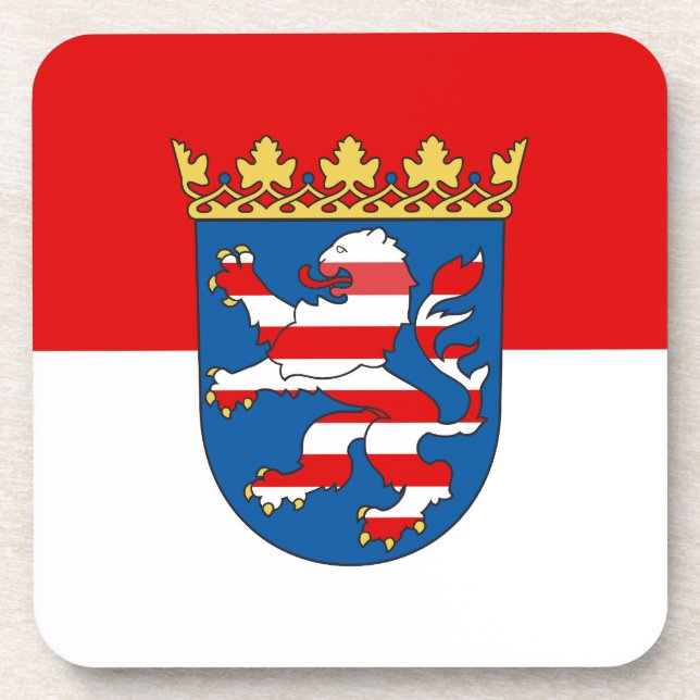 Dessous-de-verre Drapeau de Hesse Beverage Coaster (Devant)