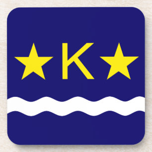 Dessous-de-verre Drapeau de Kinshasa, Congo Beverage Coaster