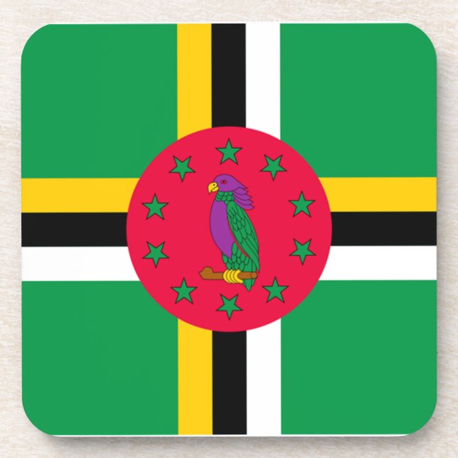 Dessous-de-verre Drapeau de la Dominique (Devant)