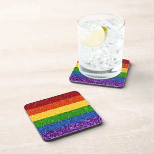 Dessous-de-verre Drapeau de la Fierté arc-en-ciel LGBT Parties scin