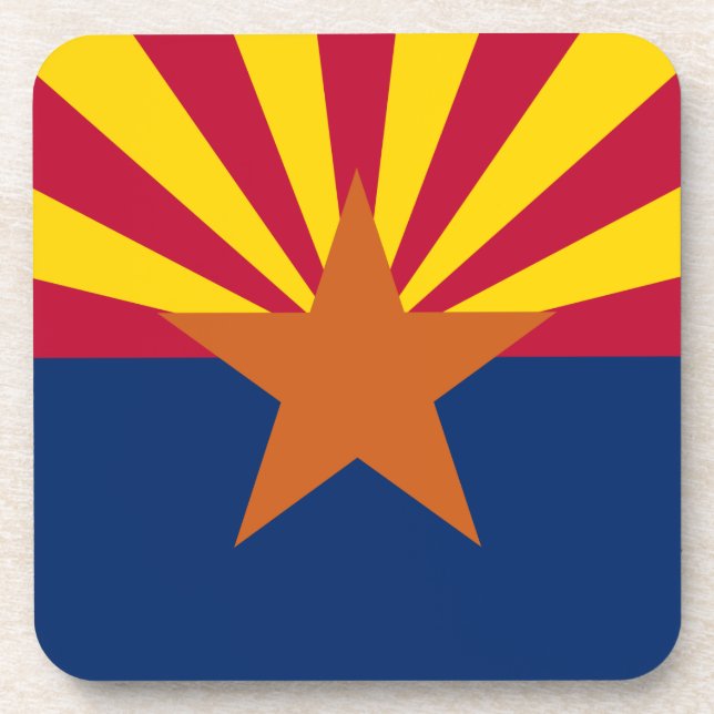 Dessous-de-verre Drapeau de l'Arizona, Américain L'État du cuivre (Devant)