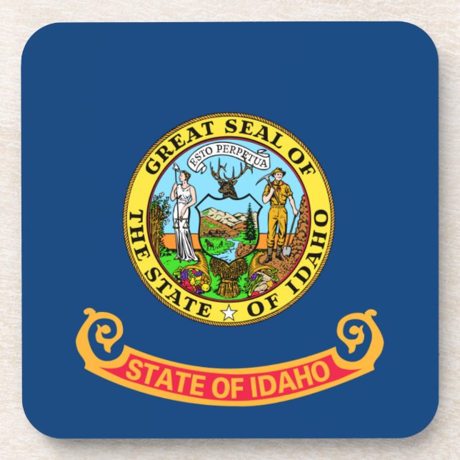 Dessous-de-verre Drapeau de l'Idaho : Etat de Gem, Amérique Montagn (Devant)