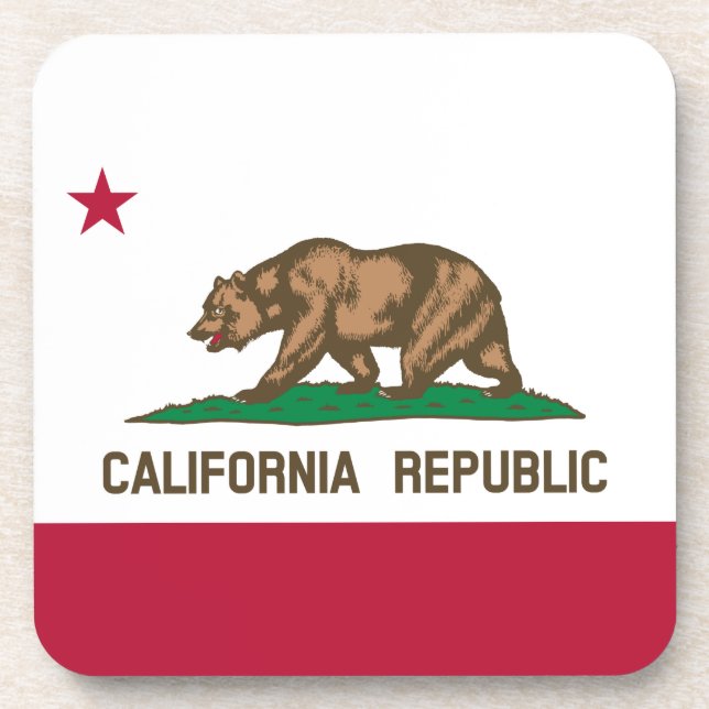 Dessous-de-verre Drapeau de l'ours de Californie, États-Unis (Devant)