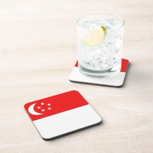 Dessous de verre Drapeau de Singapour
