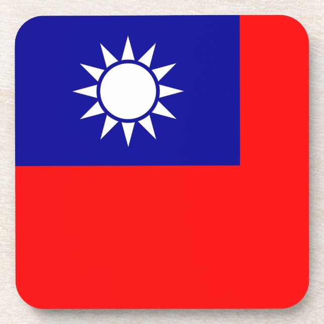 Dessous-de-verre Drapeau de Taïwan : République de Chine, Taipei ch (Devant)