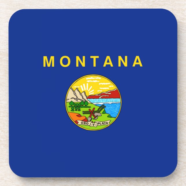Dessous-de-verre Drapeau d'État du Montana (Devant)