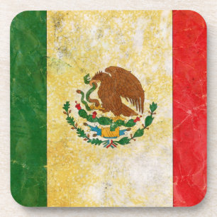 Dessous-de-verre Drapeau du Mexique à Grunge
