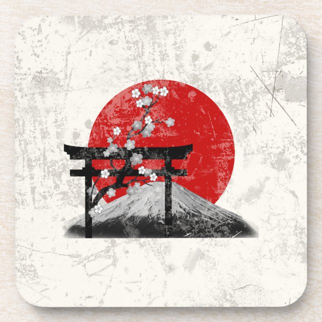 Dessous-de-verre Drapeau et symboles du Japon ID153 (Devant)