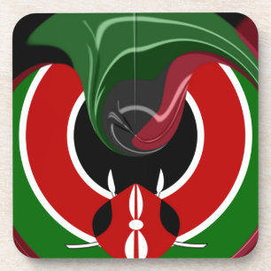 Dessous-de-verre Drapeau Fluide Kenya Hakuna Matata