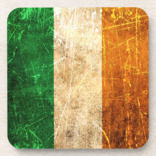 Dessous-de-verre Drapeau irlandais vintage rayé et porté