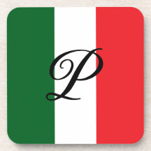 Drapeau italien avec Monogramme