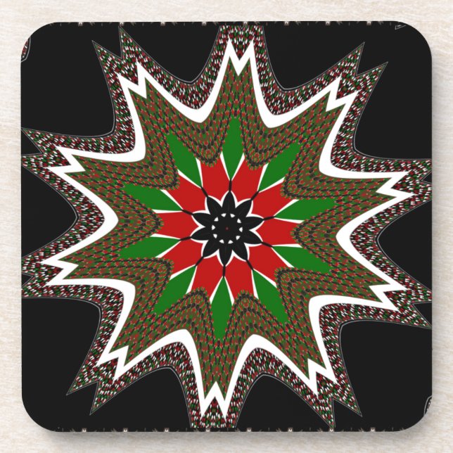 Dessous-de-verre Drapeau kényan couleurs Art Imprimer/graphique (Devant)