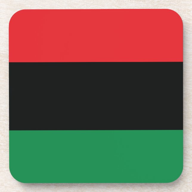 Dessous-de-verre Drapeau rouge, noir et vert (Devant)