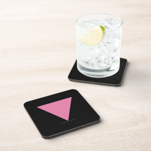 Dessous-de-verre Drapeau triangle rose de SlipperyJoe's symbole ros