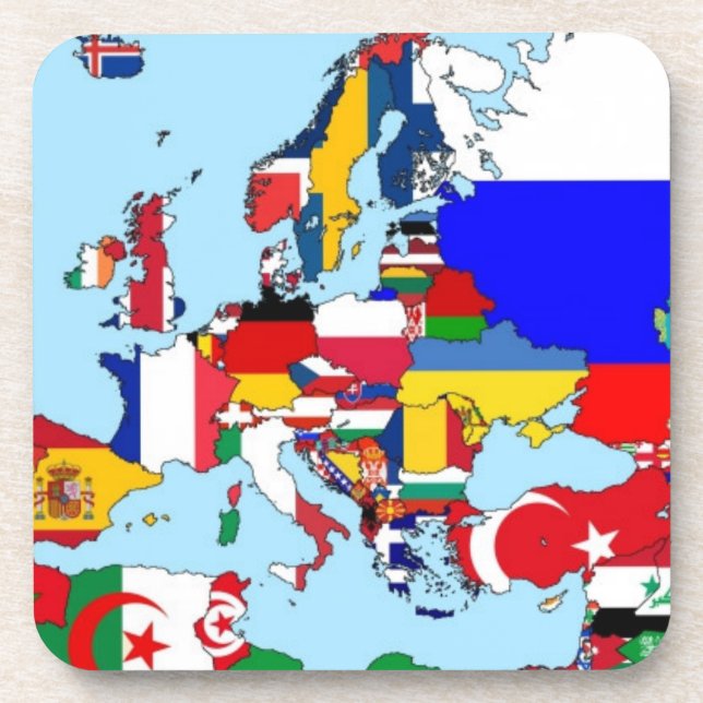 Dessous-de-verre drapeaux de l'Europe (Devant)